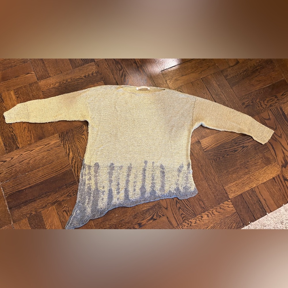 Asymmetrical Silk & Linen Knit Top